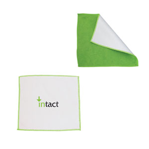 CP8969-C
	-PRISTAVIEW MICROFIBER CLEANING CLOTH
	-Lime Green/White (Clearance Minimum 150 Units)
